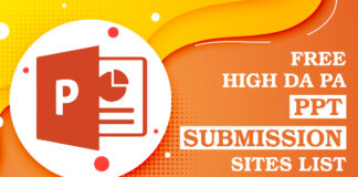 PPT SUBMISSION SITES LIST