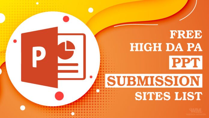 PPT SUBMISSION SITES LIST